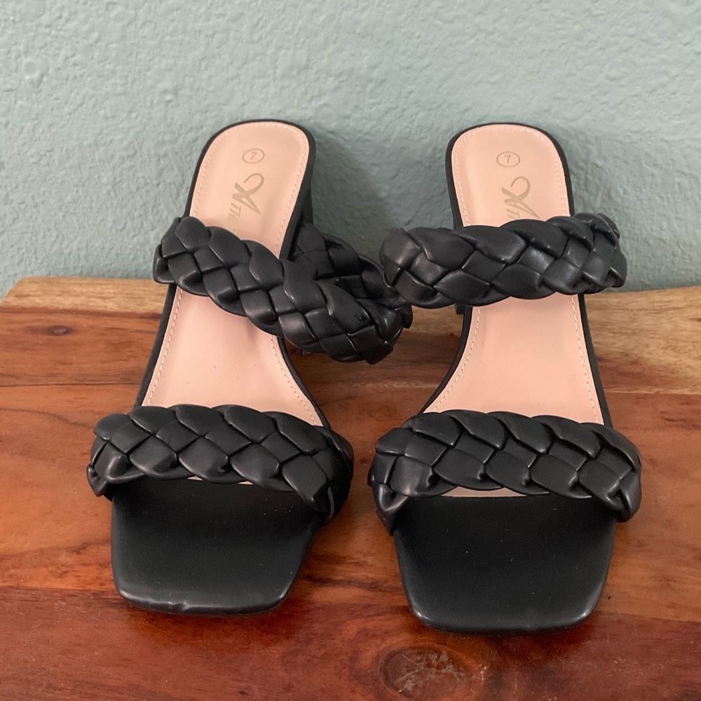 Black Braided Women's Sandals